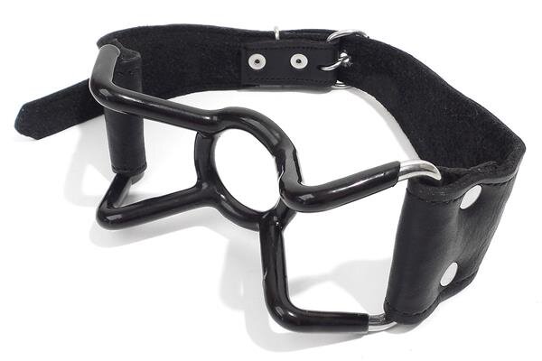 Black Label Spider Stainless Steel Mouth Gag With PVC...