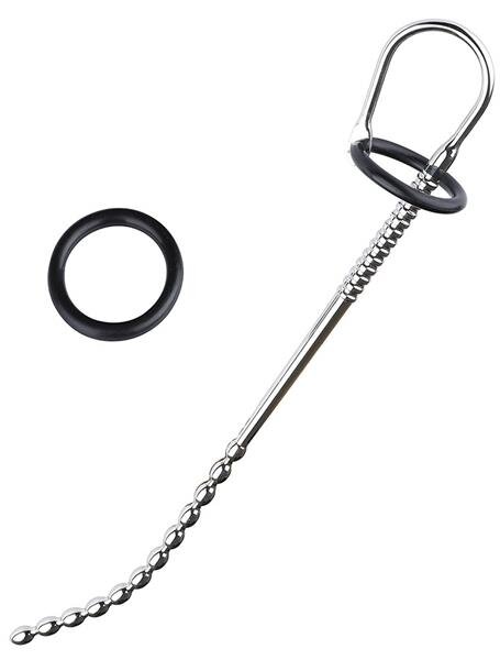 Stainless Steel - Silicone Urethral Stretcher - Long Beaded