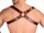 R&Co Shoulder Harness in Soft Leather Black + Piping Red Standard Size