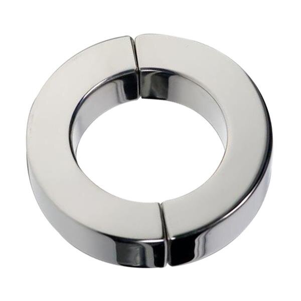 Black Label Magnetic Hinged Cock Ring Polished 45 mm