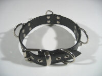 R&amp;Co Slave Collar with 4 D-Rings 3cm wide normal version