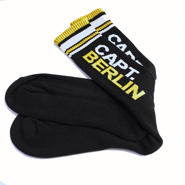 Capt. Berlin Crew Cut Socks Black White Yellow