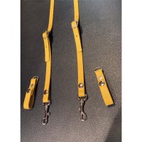 R&Co Leather Skinhead Braces Yellow