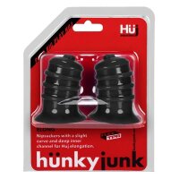 H&uuml;nkyjunk Elong Nipple Suckers (2 x) - Black Tar