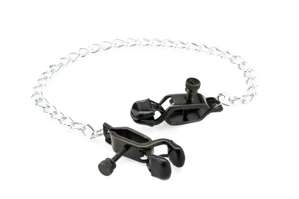 Zenn Nipple Clamps with Chain Black